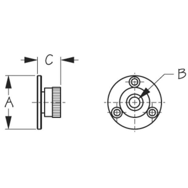 Cable Outlet - Chrome Plated