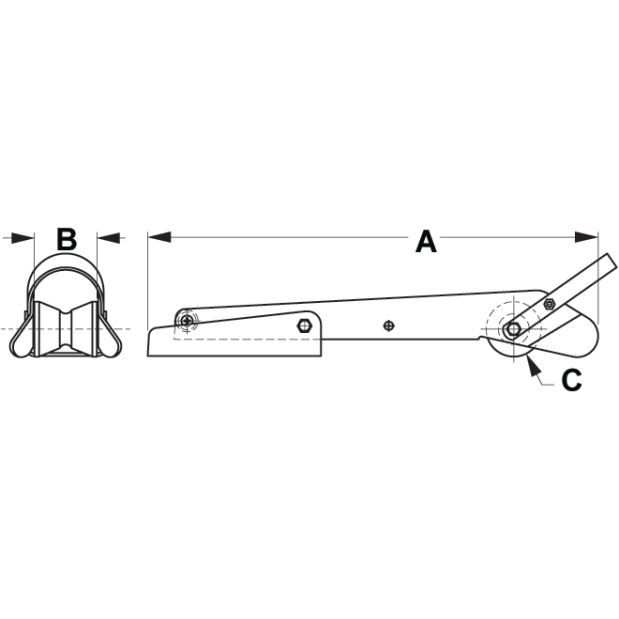 Pivoting Medium Bow Roller