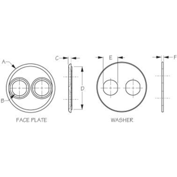 diagram of Sea-Dog Line Power Socket Mounting Adapter Plate