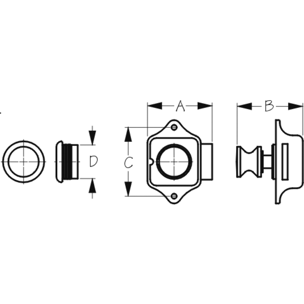 Push Button Rim Latch