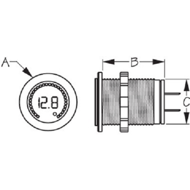 Rainbow Display Digital Voltmeter
