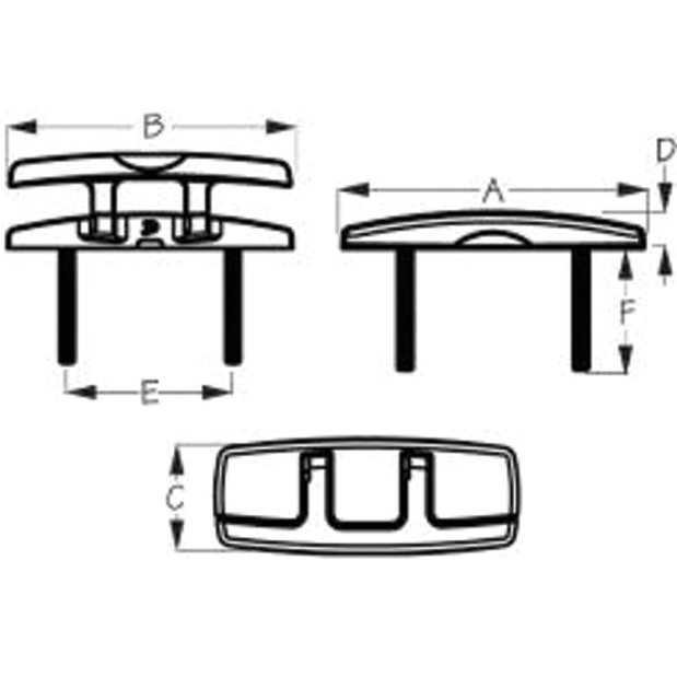 Rectangular Folding Cleats with Hidden Hex Bolts