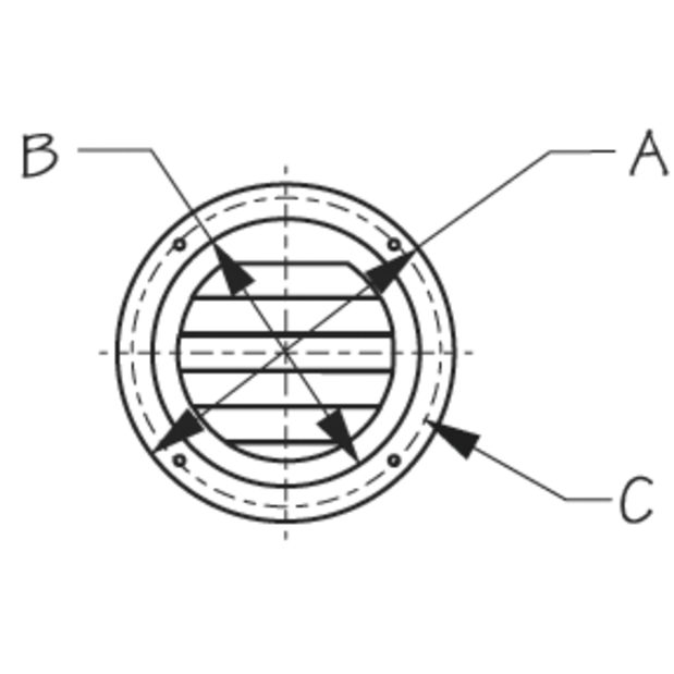 Round Louvered Vent