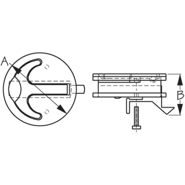 Round T-Handle Latch
