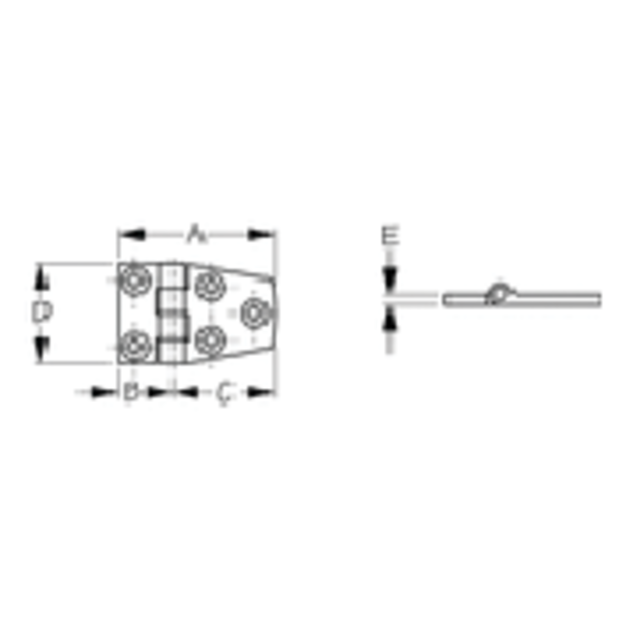 Short Side Door Hinge