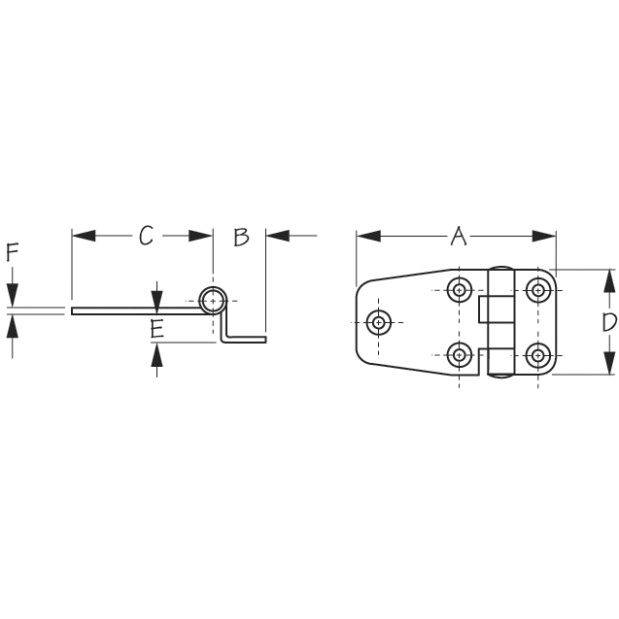 Short Side Offset Hinge