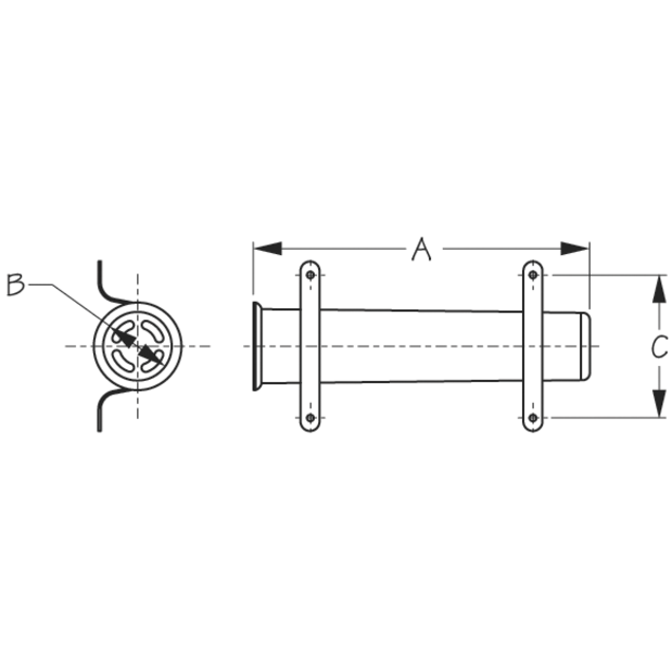 Side Mount Rod Holder - Plastic