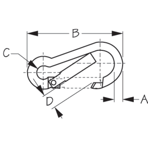 Snap Hook - Toothless, Key-Lock System