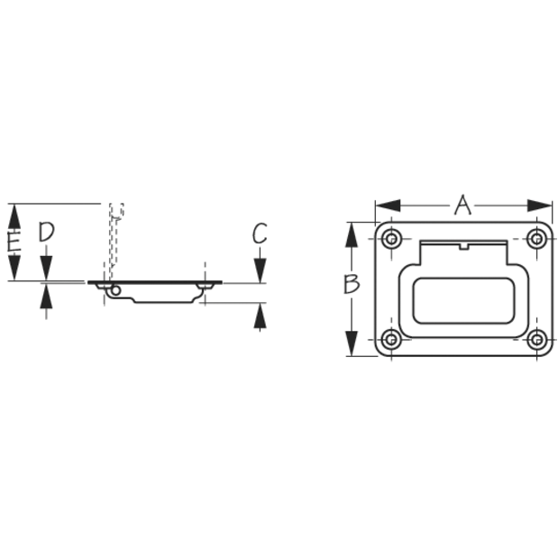 Spring-Loaded Flush Hatch Handle