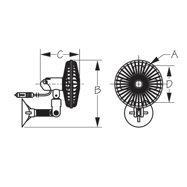 Suction Cup Mount Fan
