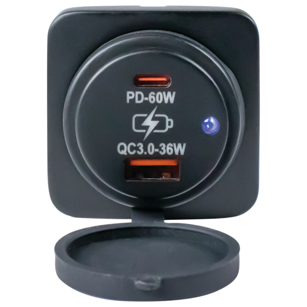 Surface Mount - USB 3.0 & USB-C Power Socket