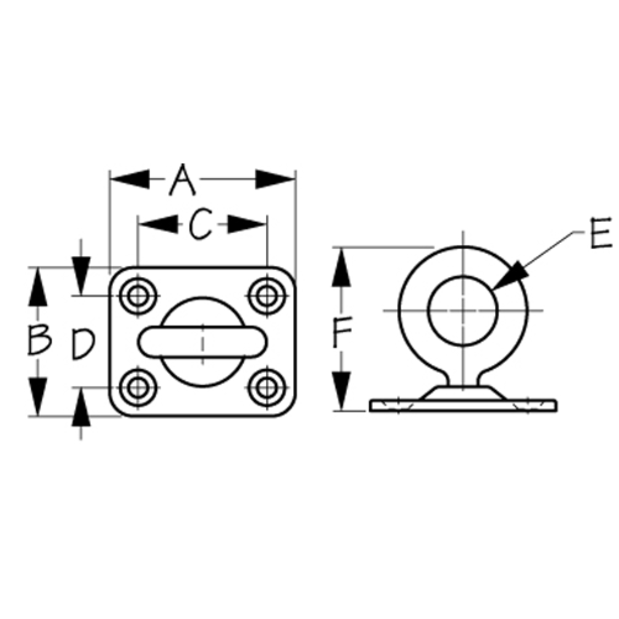 dia of Sea-Dog Line Swivel Eye Plate