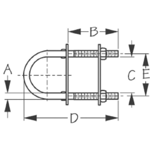 U-Bolt  -  Metric Threads