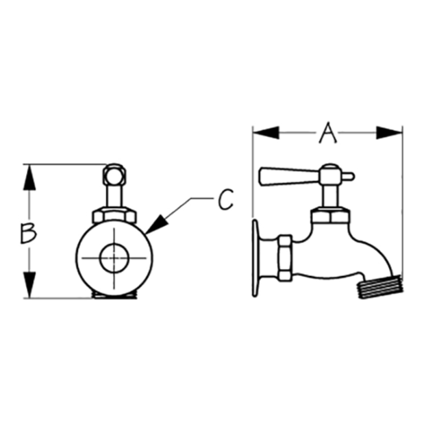 diagram of Sea-Dog Line Washdown Faucet 