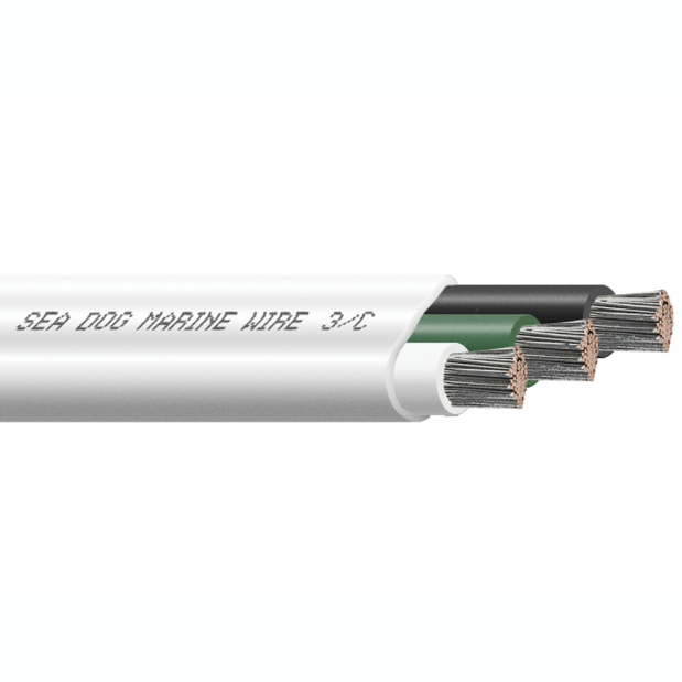 Marine Flat Triplex Wire - Black/Green/White