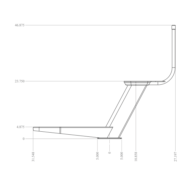 Dimensions of Seaview Dual Mount - for Open Array Radar & Satdome