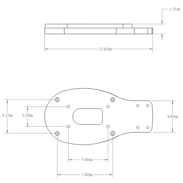 Modular Plate to Fit Lights & Cameras on Seaview Mounts