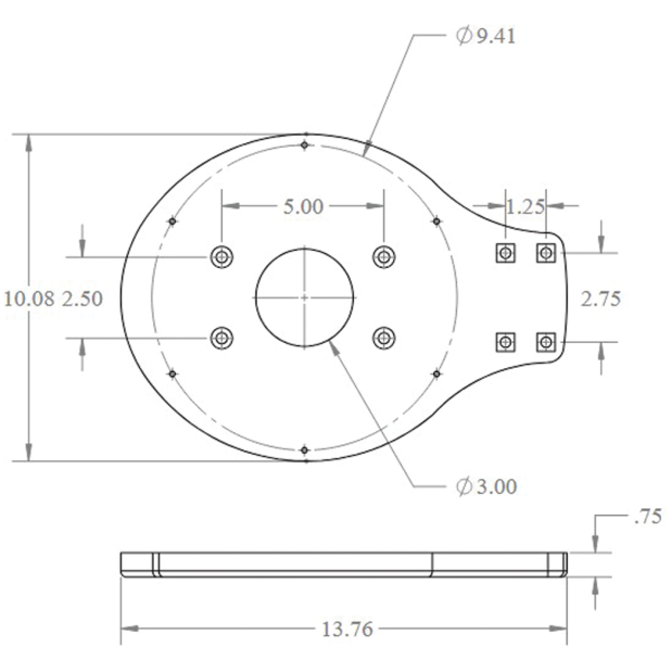 Modular Top Plates for Seaview M1/M2 Mounts for Flir M300 Series