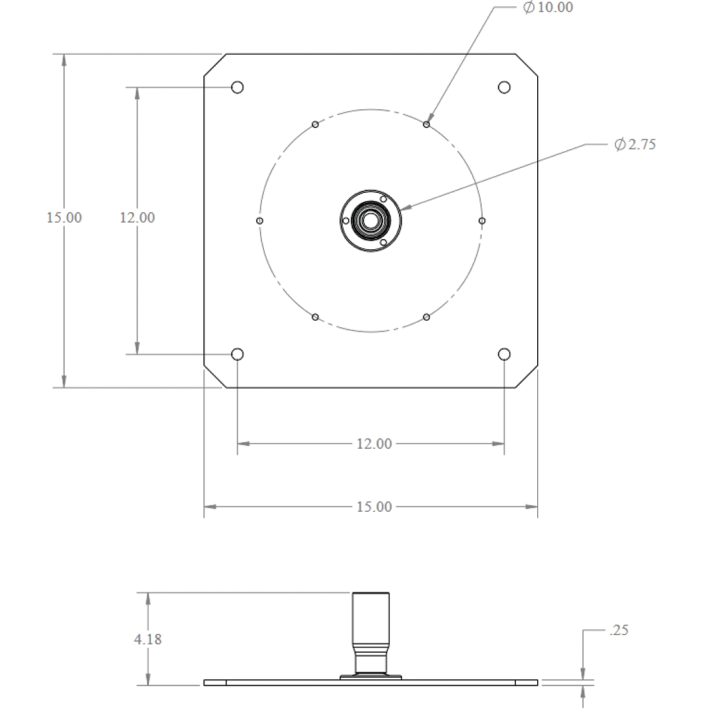 Starlink Adapter Plate for 24" KVH Dome