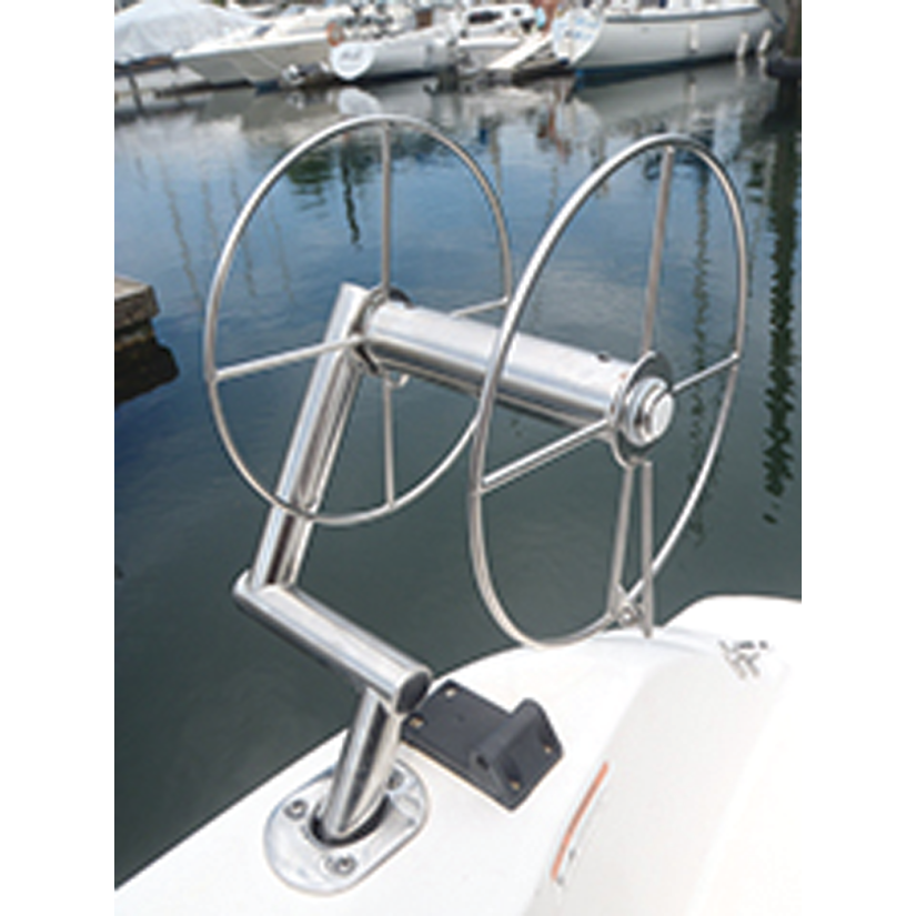 mounted of Shoreline Reel Shoreline Reel - Stern Tie for Rod Holder Slot