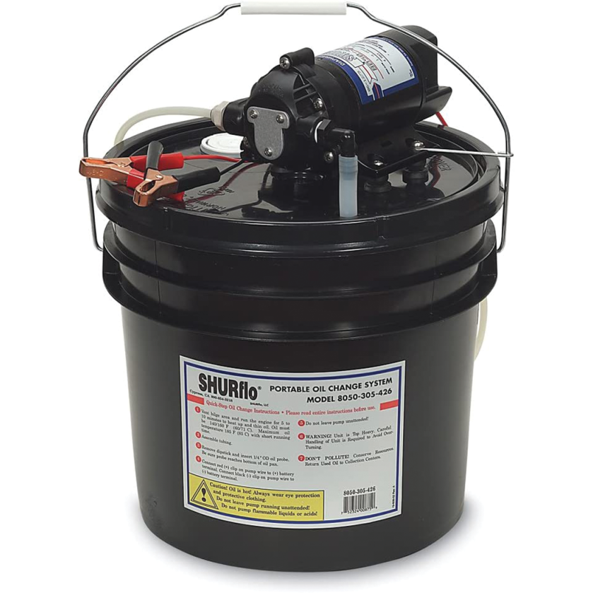 Oil Change System with Bucket