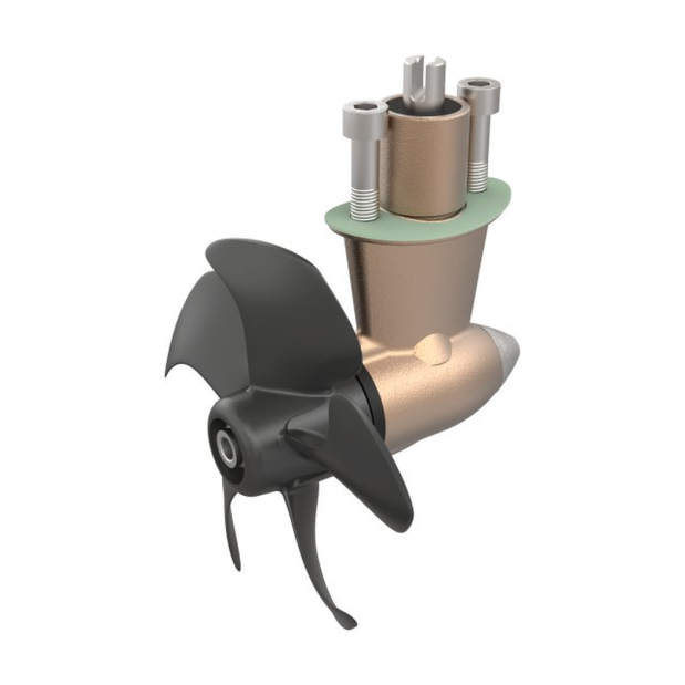 Side-Power (SLEIPNER) Complete Gear Leg w/ Propeller - SE60, SP55 and Some Other 4HP Units