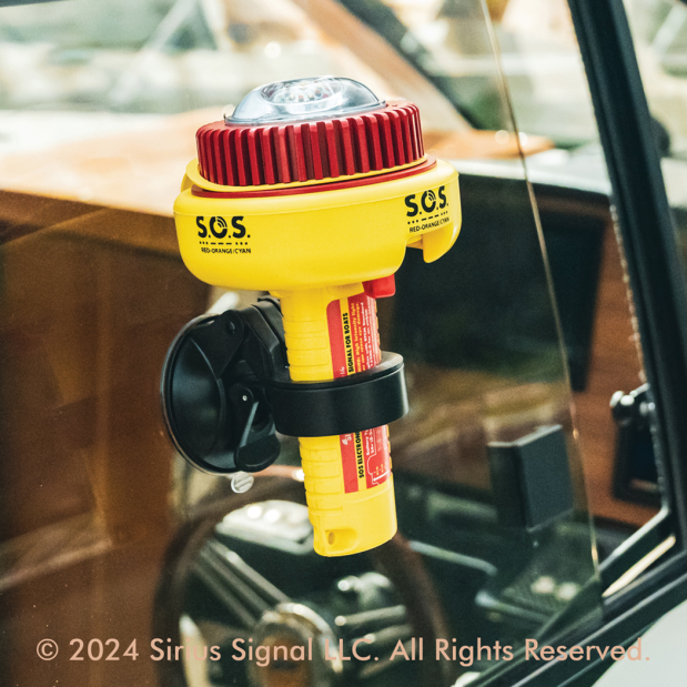 C-1002 Two Color Distress Light Flag, Display Mount & Whistle