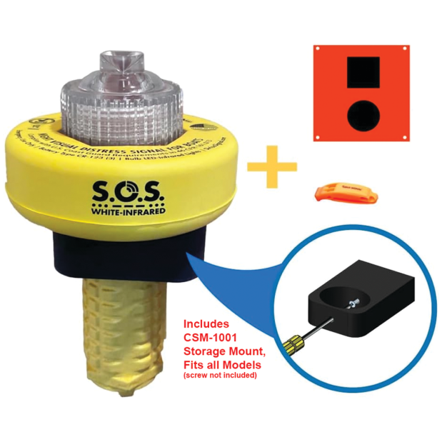 C-1004 SOS Distress Light, Storage Mount, Display Mount & Flag