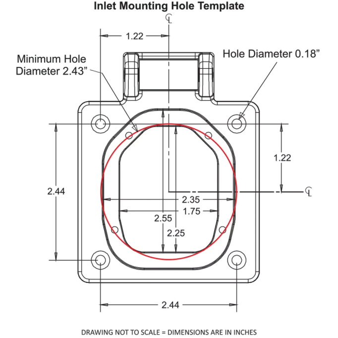 BM30PB | 30 Amp - Non-Metallic Inlet - Black