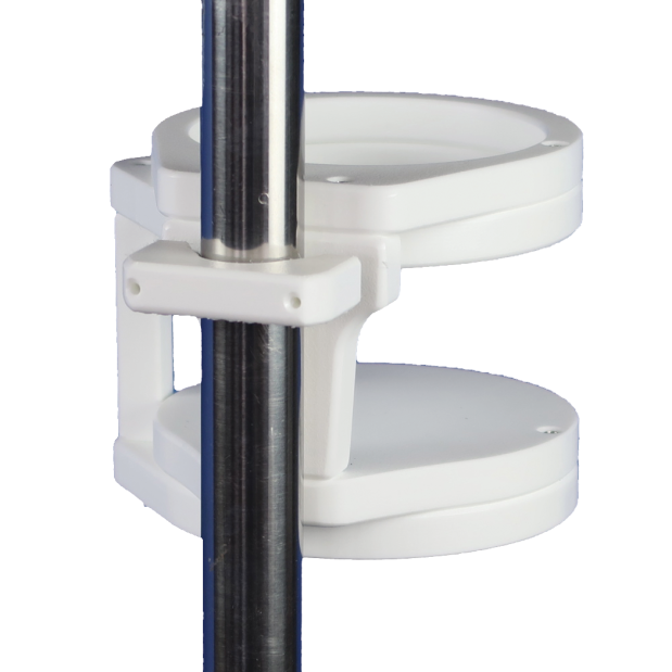 back of SnapIt V004 Dual Convertible Drink Holder with 1" Dia UniClamp