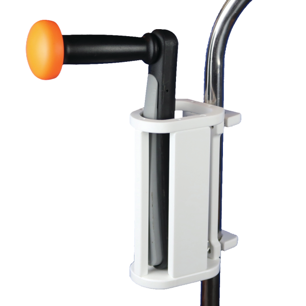 in use of SnapIt V008 Winch Handle Holder with 1" Dia UniClamp