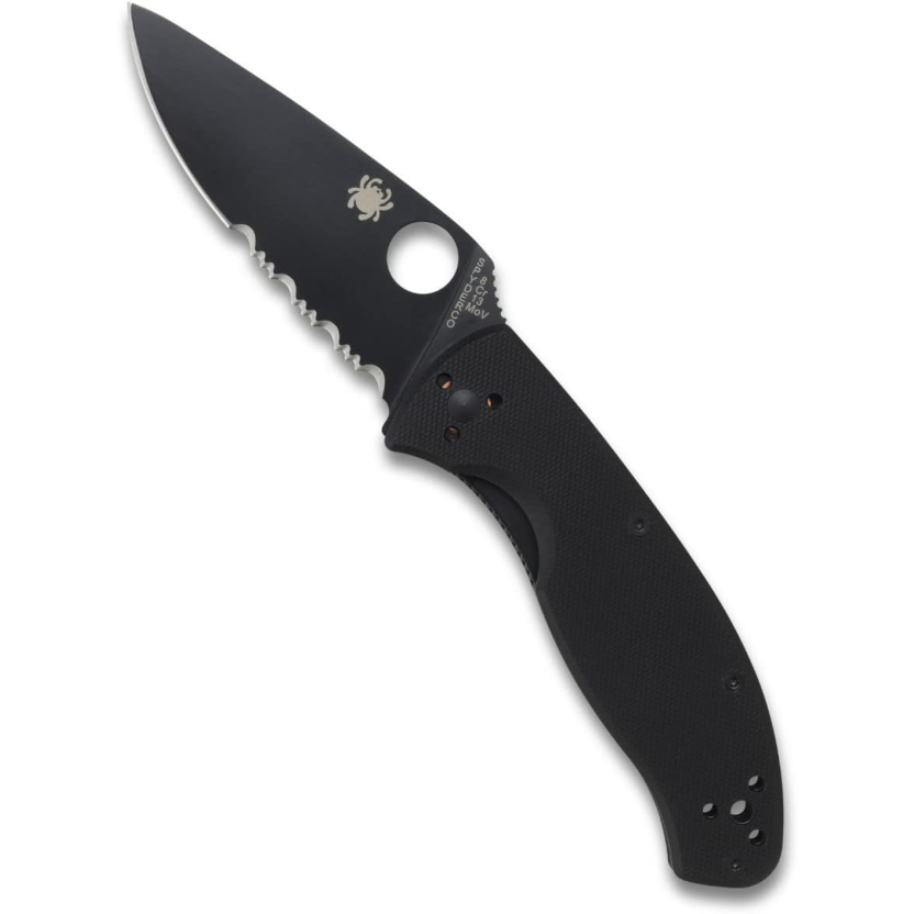 Tenacious Knife Combo Blade of Spyderco Tenacious Knife - 3-3/8" Combo Blade