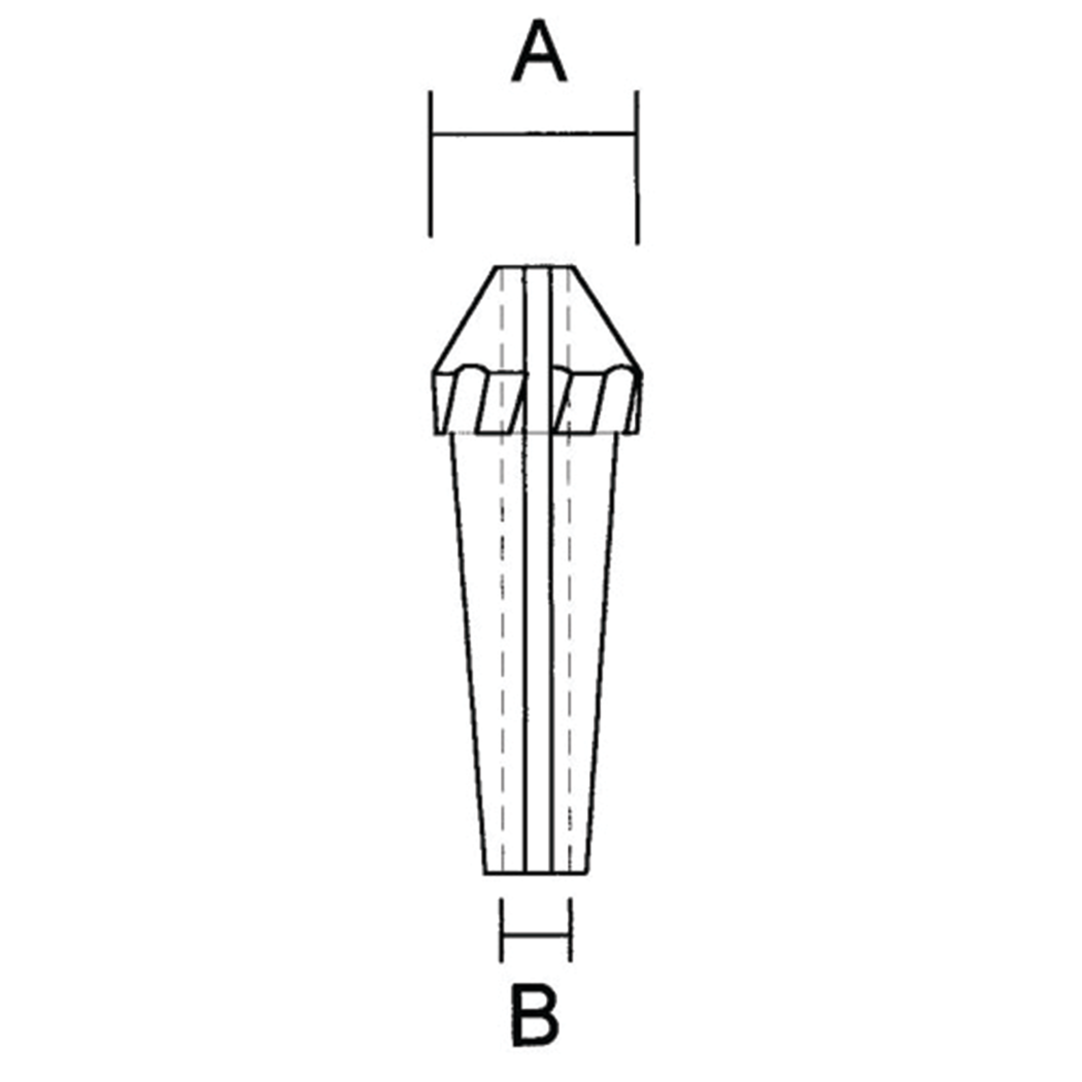 Dimensions of STA-LOK Sta-Lok Wedges - for 7-Strand Wire