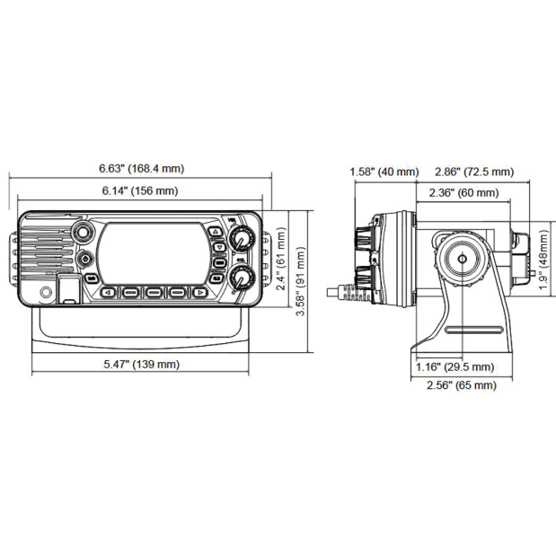 GX1410 Eclipse Series 25W Fixed Mount VHF, 