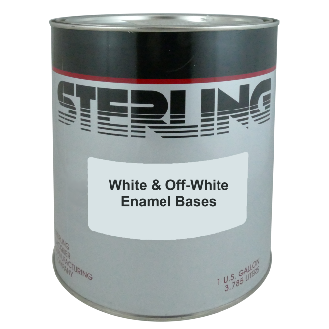 gallon of Sterling Linear Polyurethane High Gloss Topcoats - White & Off-White Bases