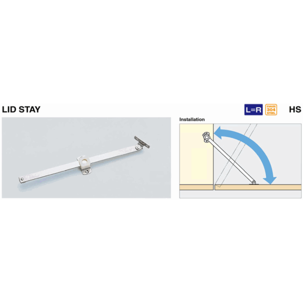 Installation of Sugatsune Downward Opening Lid Flap Stays - HS Series