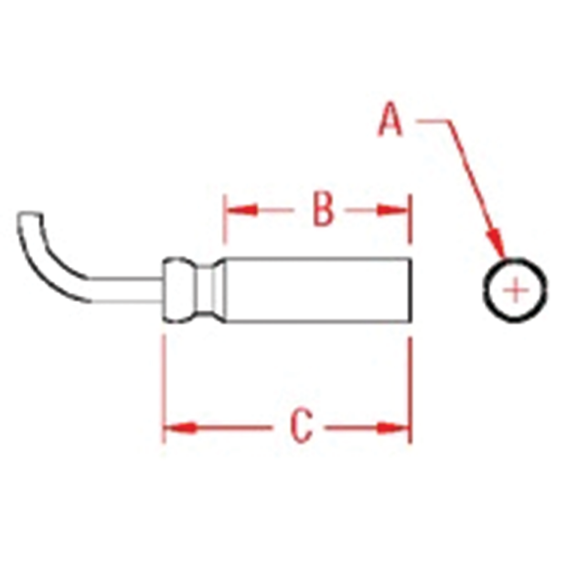 Dimensions of Suncor 1/2" Tri Star LED Light