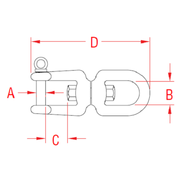 Diagram of Suncor Eye & Jaw Swivel
