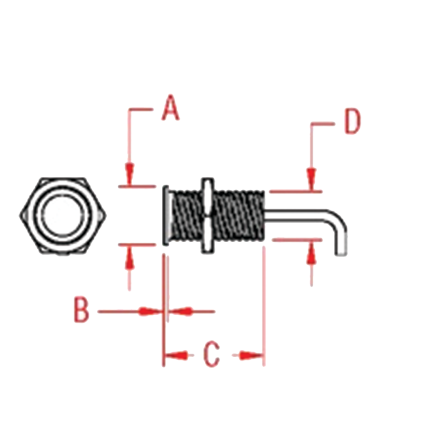 Dimensions of Suncor Tri Star LED Light - Back Mount