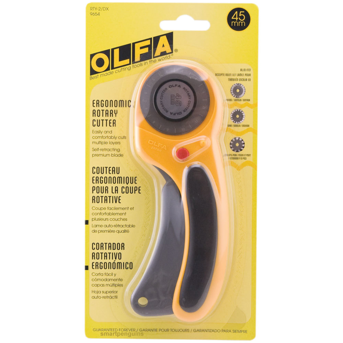 45mm Ergonomic Rotary Cutter - Tungsten