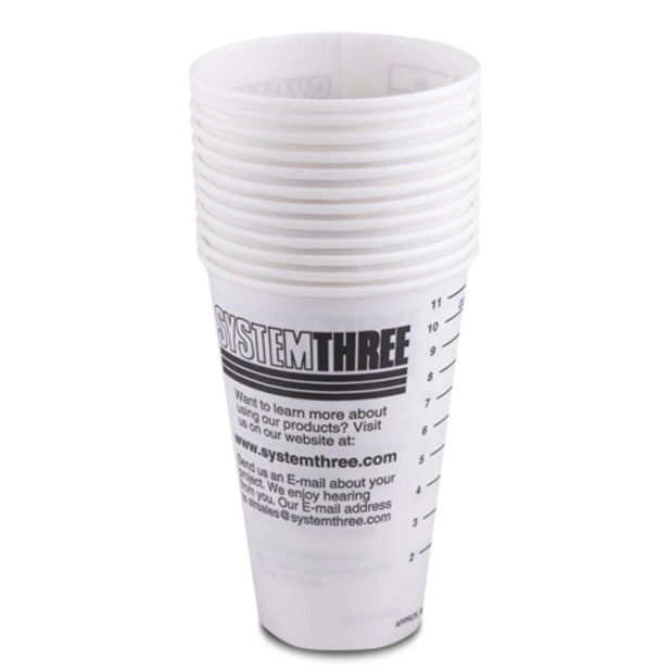 3003s99 of System Three Resins Graduated 12 oz. Paper Cups
