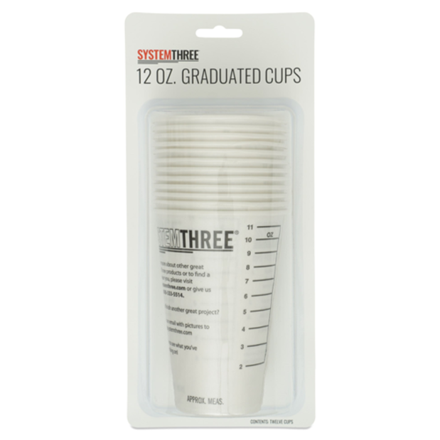 3003s99 of System Three Resins Graduated 12 oz. Paper Cups