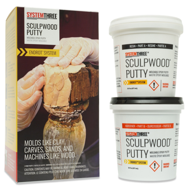1600k16 of System Three Resins SculpWood Putty Kits