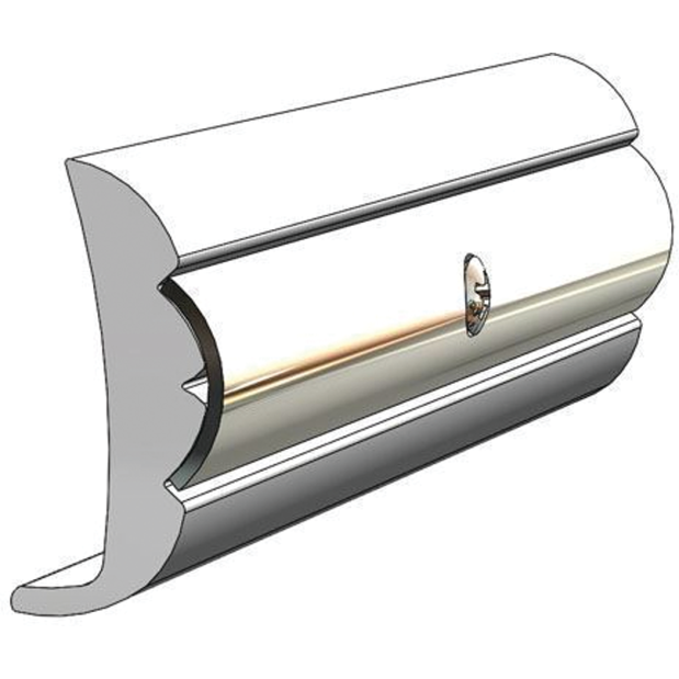 v21-9866whc20d of TACO Marine Frosty White Rigid Vinyl Rub Rail