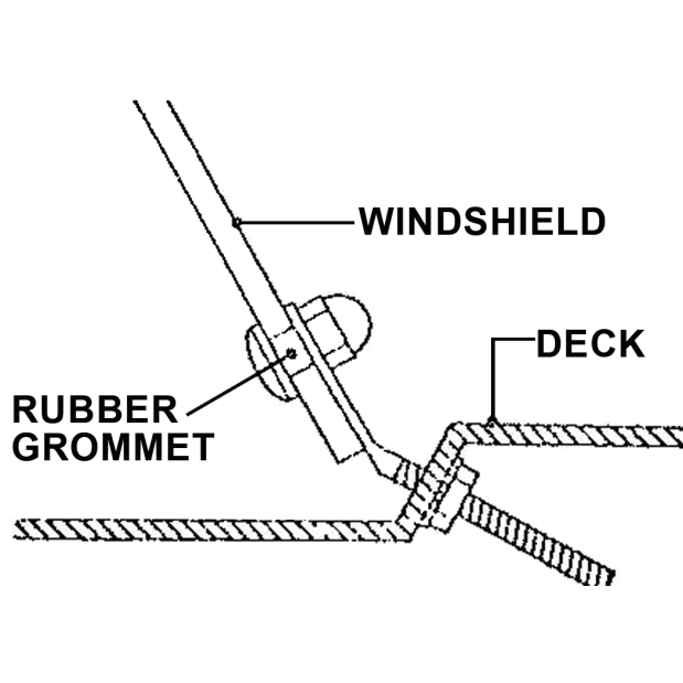Diagram of Taylor Made Group Taylor Made Hidden Windshield Hold-Down Fasteners