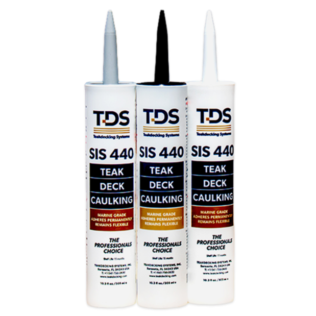 gray black white of Teakdecking Systems Teak Caulking - SIS 440
