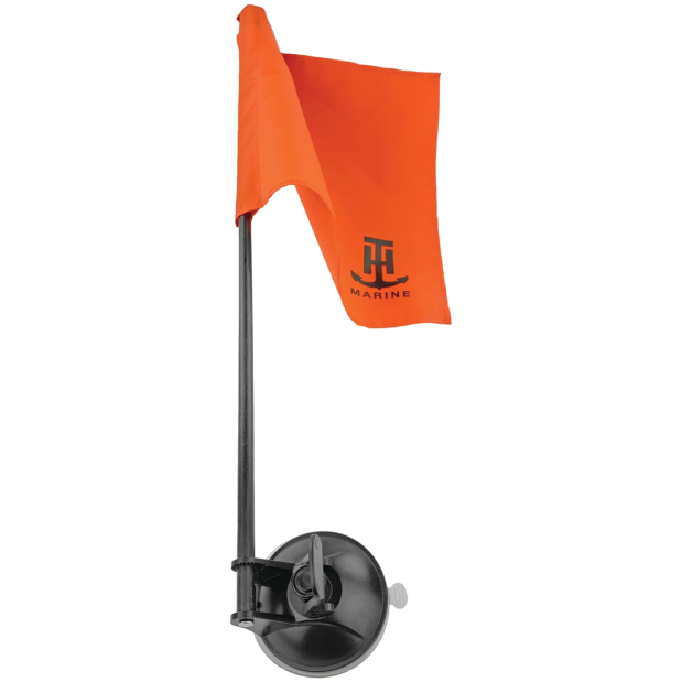 Skier Down Flag with Locking Suction Cup - Folding