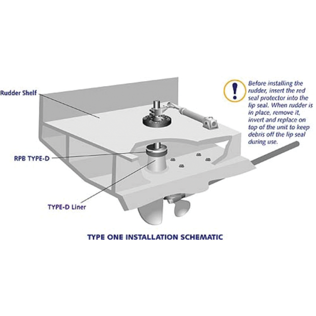 Rudder Port Bearing - Type D without Fiberglass Liner