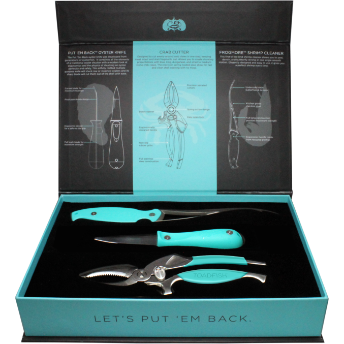 in box of Toadfish Outfitters Coastal Kitchen Collection