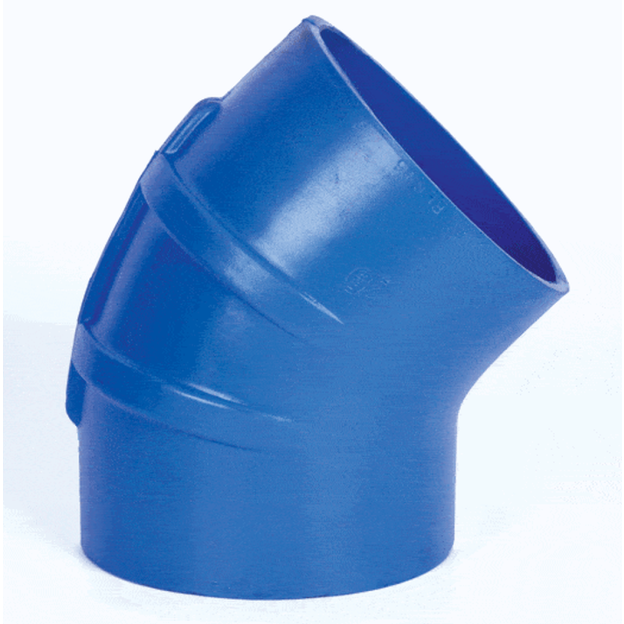 Trident Marine Hose & Propane 240V Series 45 Deg Very High Temperature Blue Silicone Blend Exhaust Elbows